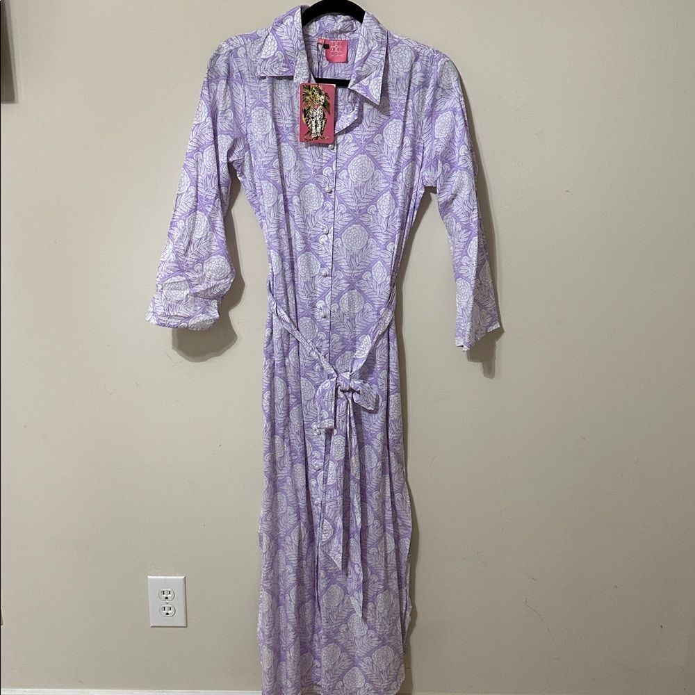 NEW JUST DARVINY Dar Dress Purple Hydrangea dress